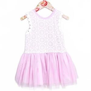 NEW MAE LI ROSE toddlers lace and tulle dress in lavender